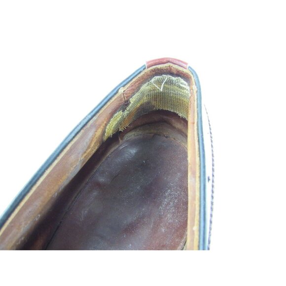 Allen Edmonds Berwick Mens Dress Shoes 9.5 Brown Wing Tip Tassel Slip On - Picture 8 of 11